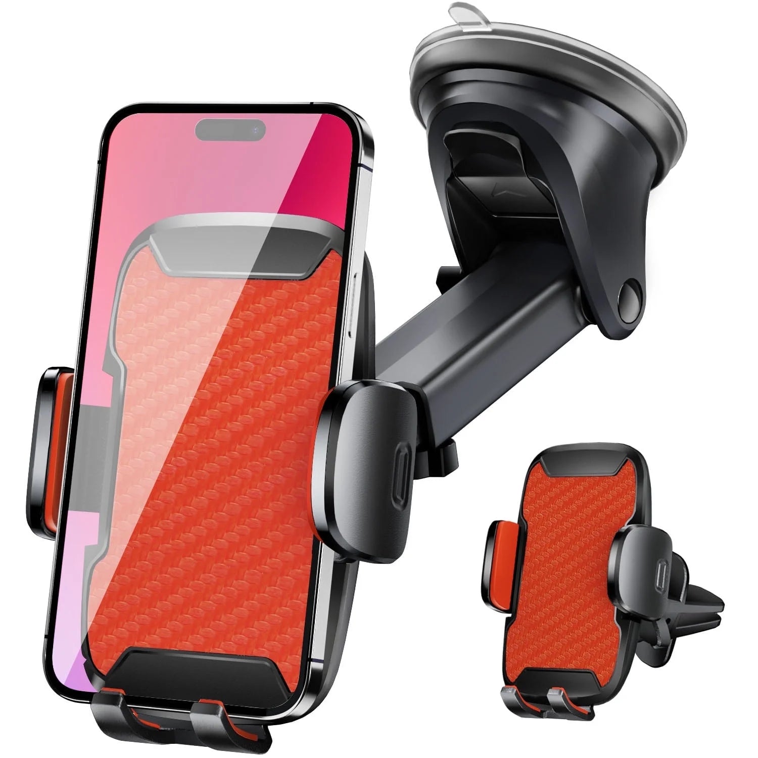 Universal Car Phone Holder Upgraded 360° Rotatable for Dashboard, Windshield & Air Vent Mount for 4.0"-7.0" Phones (Iphone, Google Pixel, Samsung Galaxy, Motorola,Etc)